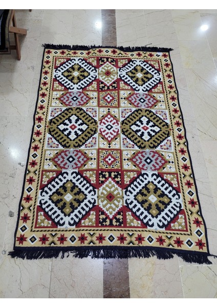 Home Çift Taraflı Kilim Makinede Yıkanabilir Modern Desenli 120X180CM