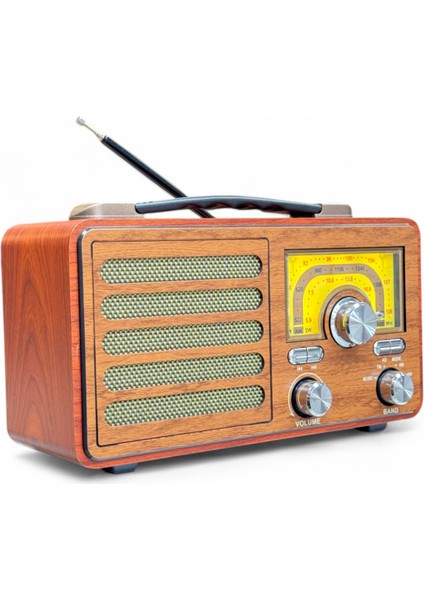 Nostaljik Gerçek Ahşap Radyo,şık Tasarım , Bluetooth Nostalji Radyo