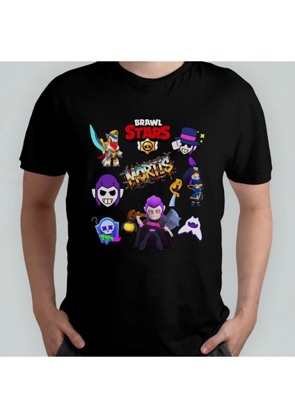 Mortis Brawl Stars Unisex %100 Pamuklu Bisiklet Yaka T-Shirt Model 1