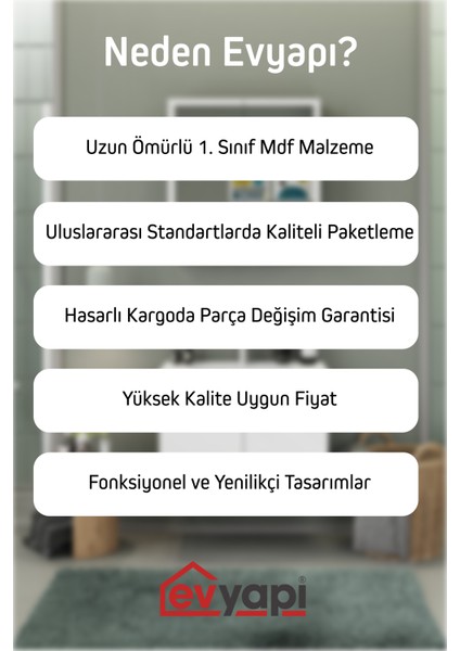 Fix Loft 65 Cm Banyo Dolabı,Seramik Lavabolu, Aynalı,Lavabo Dahil,Mdf,Mat Gri