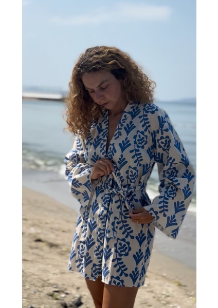 Kadın Ispanyol Kol %100 Doğal Pamuk Şile Bezi Kimono modelleri