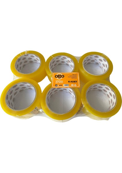Bant Şeffaf Koli Bandı Bantı / 45 mm x 100 Metre / 6 Adetlik 10 Paket fiyatları