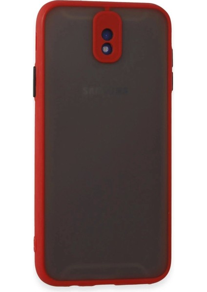 Samsung Galaxy J7 Pro / J730 Kılıf Montreal Silikon Kapak - Kırmızı