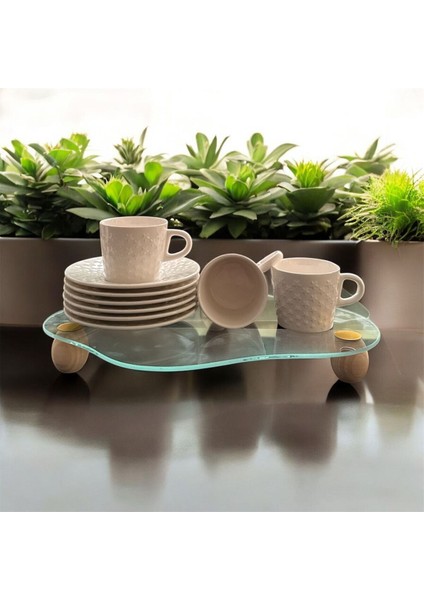 Maisone 6’lı Yıldız Kabartmalı Beyaz Porselen Kahve Fincan Takımı – 100 ml modelleri