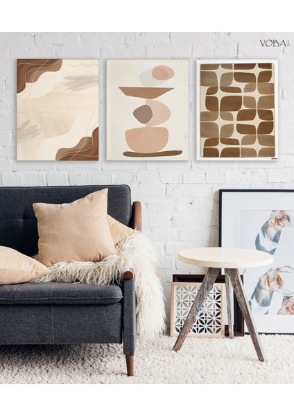 3 Parçalı Bohem Mdf Tablo Seti