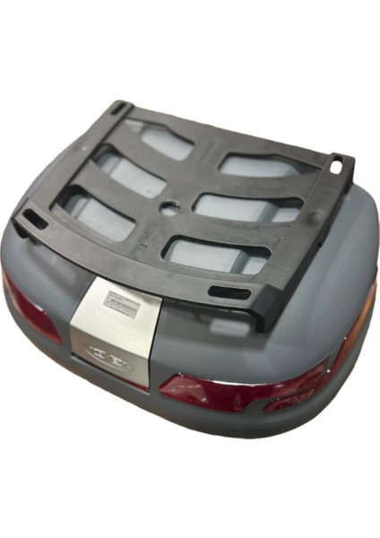 Motosiklet Arka Çanta 45 Litre Sırt Dayama ve Üst Tabla Full Set Gri fiyatları