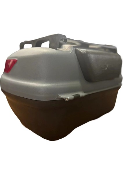 Motosiklet Arka Çanta 45 Litre Sırt Dayama ve Üst Tabla Full Set Gri modelleri