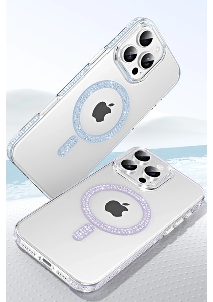 iPhone 16 Pro Max Kılıf 3D Taşlı Move Manyetik Şarj Özellikli Glitter Kapak fiyatları