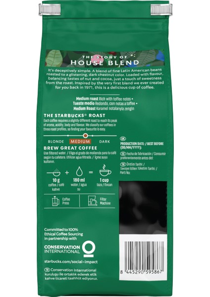 House Blend Öğütülmüş Kahve 2X200 gr modelleri
