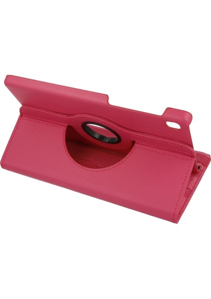 Samsung Galaxy T220 Tab A7 Lite 8.7 Kılıf 360 Tablet Deri Kılıf - Pembe Svlrs