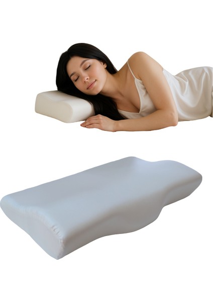 Güzellik Yastığı – 2'si 1 Arada Ortopedik Visco Hafızalı Köpük VE%100 Saf Dut Ipek Ergonomik Yaşlanma ve Tasarım, Cilt ve Saç Koruyucu, Lüks ve Cilt Dostu Yastık (Pembe) indirimleri