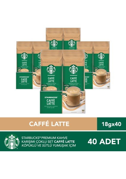 Caffè Latte Premium Kahve Karışımı 4 x 10'lu Paket (10x18g)