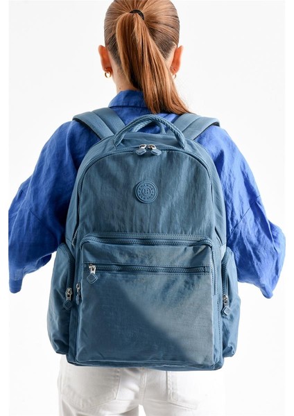 Bolsas 1094 Su Geçirmez Ithal Krinkıl Kumaş Laptop Bölmeli Okul ve Günlük Sırt Çantası Mavi fiyatları