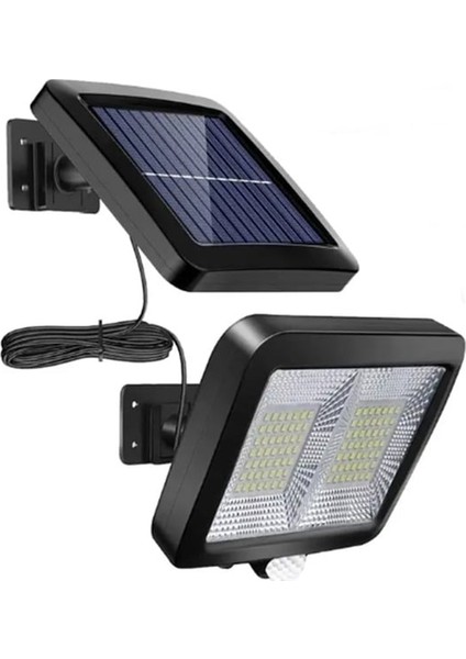 LED Güneş Enerjili Duvar Lambası - Geniş Alan Aydınlatmalı ve Sensörlü