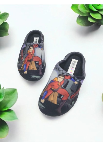 Çocuk Superman Kaymaz Taban Ev Kreş Okul Terlik