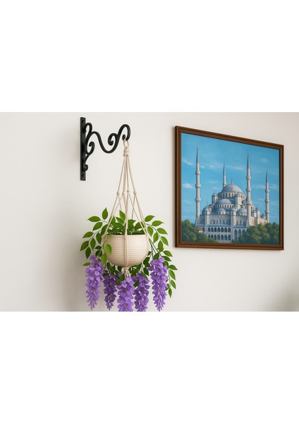 Saksı Fener Duvar Askısı