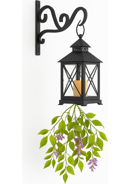 Saksı Fener Duvar Askısı