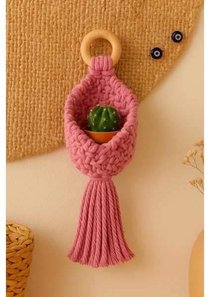 Tahahamak 5cm 5 Adet Ahşap Halka Diş Kaşıyıcı Makrome Halka Amigurum