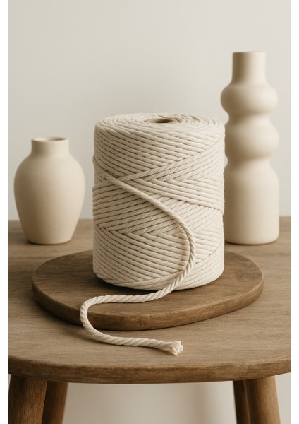 Tahahamak 1 kg 3 mm 3 Büküm Dekoratif Makrome Ipi ( 1000 gr ) fırsatları