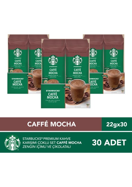Caffè Mocha Premium Kahve Karışımı 3 x 10'lu Paket (10X22gr)