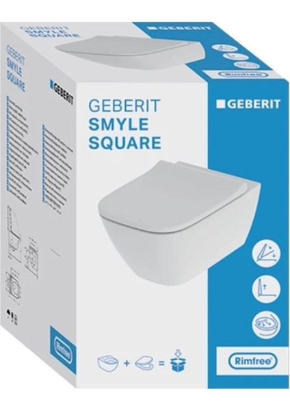 Geberıt Smyle Square Rimfree Asma Klozet T54 501.652.01.1