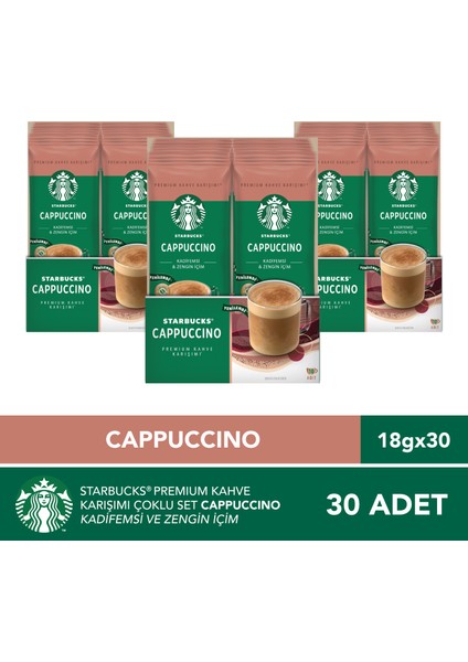 Cappuccino Premium Kahve Karışımı 3 x 10'lu Paket (10X18gr)