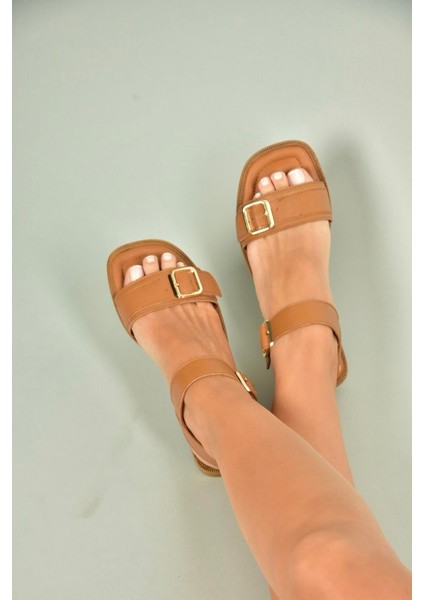 U944834003 Taba Hakiki Deri Kadın Sandalet fiyatları