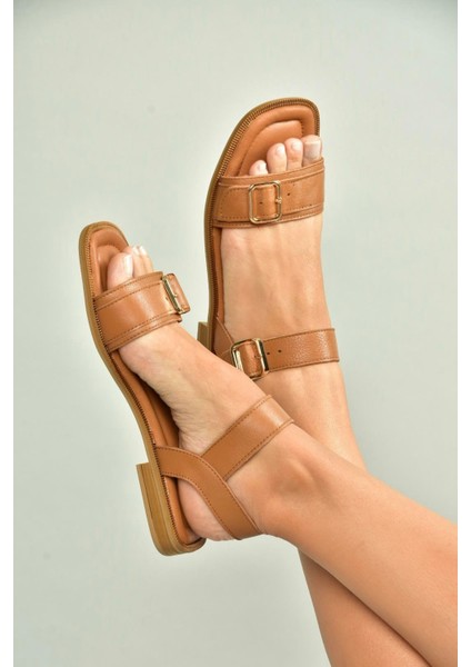 U944834003 Taba Hakiki Deri Kadın Sandalet fırsatları