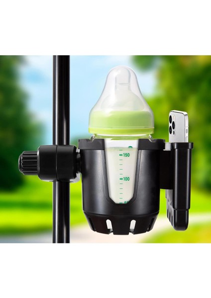 GA17 Bebek Arabası Bisiklet ve Tekerlekli Sandalyeler Için Cep Telefonu Tutuculu Içecek Tutucu Hızlı Çıkarmalı Su Şişesi Tutucu