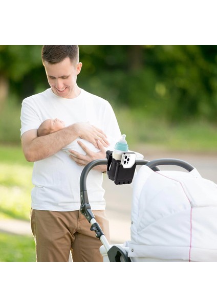 GA17 Bebek Arabası Bisiklet ve Tekerlekli Sandalyeler Için Cep Telefonu Tutuculu Içecek Tutucu Hızlı Çıkarmalı Su Şişesi Tutucu fiyatları