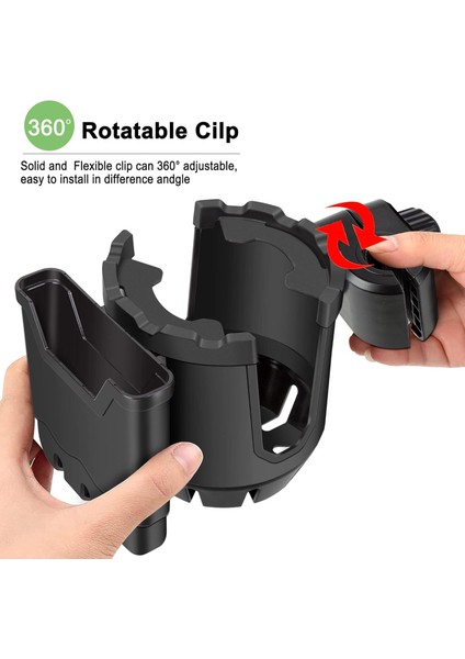 GA17 Bebek Arabası Bisiklet ve Tekerlekli Sandalyeler Için Cep Telefonu Tutuculu Içecek Tutucu Hızlı Çıkarmalı Su Şişesi Tutucu indirimleri