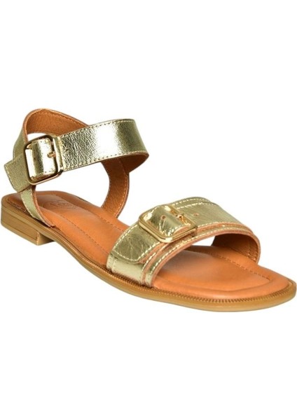 U944834003 Altın Hakiki Deri Kadın Sandalet indirimleri