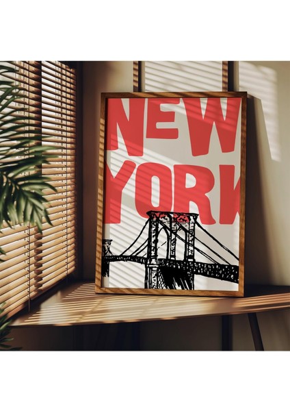 Tanıtım Newyork Çerçevesiz Poster, Modern Dekoratif Çerçevesiz Poster, Tablo, Newyork-1, 50 x 70