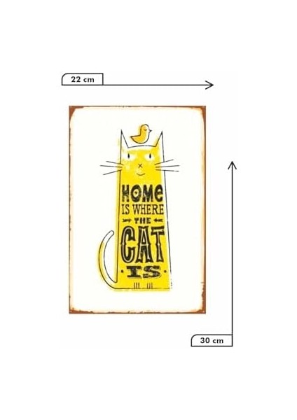 Kuşe Kağıt Duvar Posteri Cat Is Retro Vintage DRTR0040 fiyatları