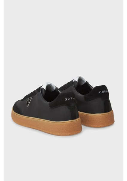 Wiman Logolu Hakiki Deri ve Süet Detaylı Sneaker Ayakkabı FMTWIMLEA12 Erkek Ayakkabı Fmtwım LEA12 Black modelleri