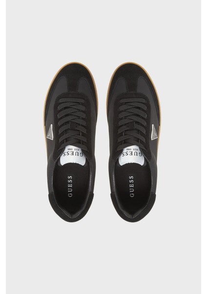 Wiman Logolu Hakiki Deri ve Süet Detaylı Sneaker Ayakkabı FMTWIMLEA12 Erkek Ayakkabı Fmtwım LEA12 Black fırsatları