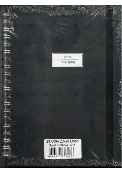 Notes 20X28CM Spiralli Sert Kapak 90GR. 96YP. Çizgili Defter