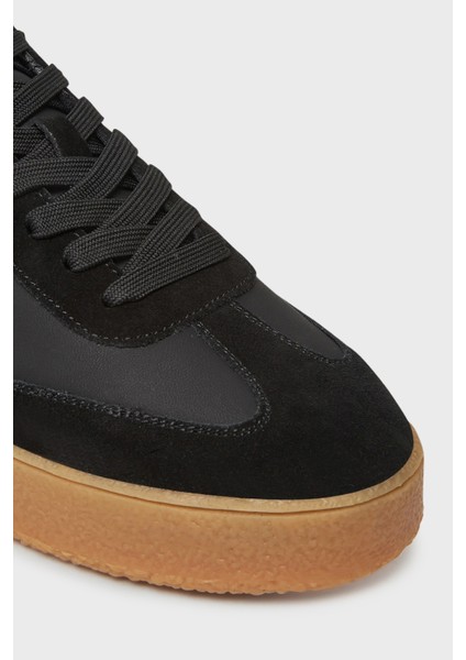 Wiman Logolu Hakiki Deri ve Süet Detaylı Sneaker Ayakkabı FMTWIMLEA12 Erkek Ayakkabı Fmtwım LEA12 Black indirimleri