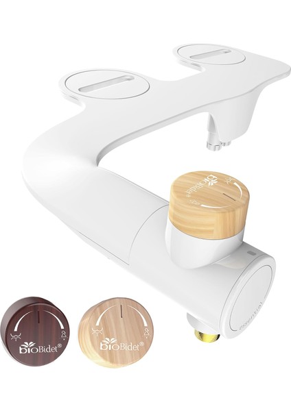 Toilet Attachment Bidet Easy To Install, Brass Inlet And Internal Valve, White