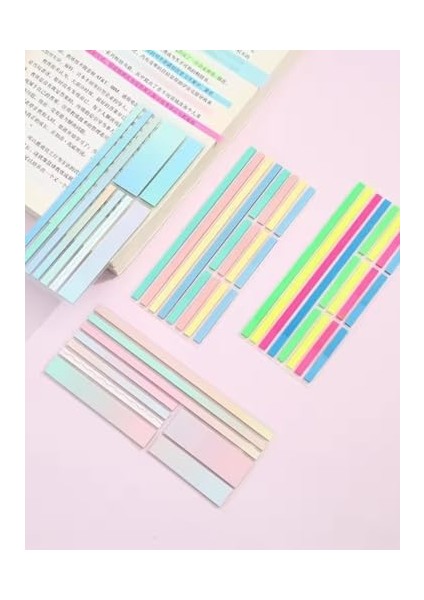 Şeffaf Renkli Yapışkanlı Not Kağıdı Karma Şerit (Karma Şerit 1) fiyatları