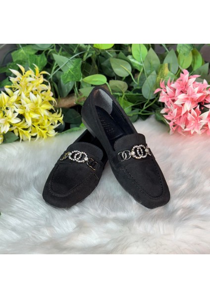 Zarif Tokalı Süet Babet M1001