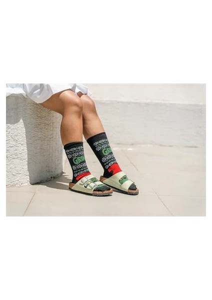 Grınch Noel Renkli Unisex Çorap modelleri