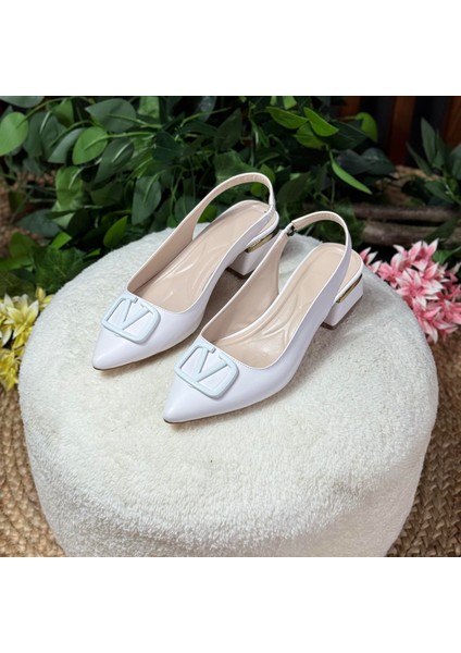 V Logo Tokalı Topuklu M1069