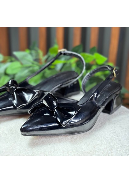 Sivri Burun Fiyonklu Topuklu Babet M1074 fiyatları