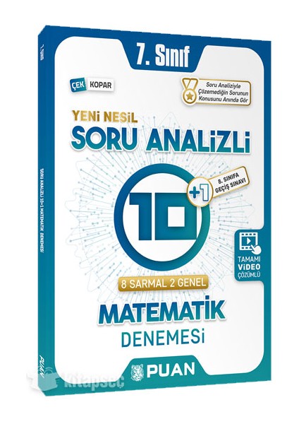 7. Sınıf Matematik Soru Analizli 10+1 Deneme Puan Yayınları