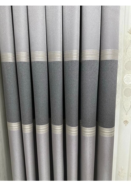 Nivemeshome Manavgat Gri FT632113 V-5401 1/3 Sık Pileli Fon Perde Apm modelleri