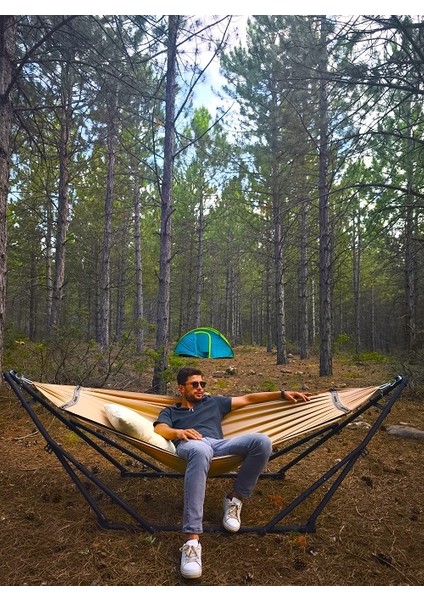 Katlanır Taşınabilir Dış ve İç Mekan Çantalı Hamak