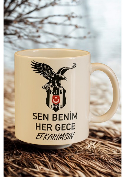Beşiktaş Logo Baskılı Porselen Büyük Boy Kupa Bardak indirimleri
