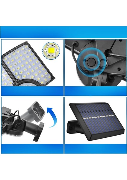 Bahçe Aydınlatma Dış Mekan Için Hareket Sensörlü 3 Farklı Aydınlatma Modu 112 LED Solar-Kumandalı indirimleri
