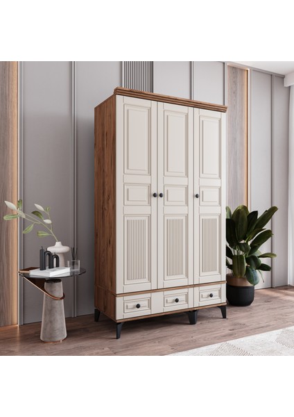 Terra 3 Kapaklı Çekmeceli Gardırop Tamamı Mdf (Aytaşı) fiyatları